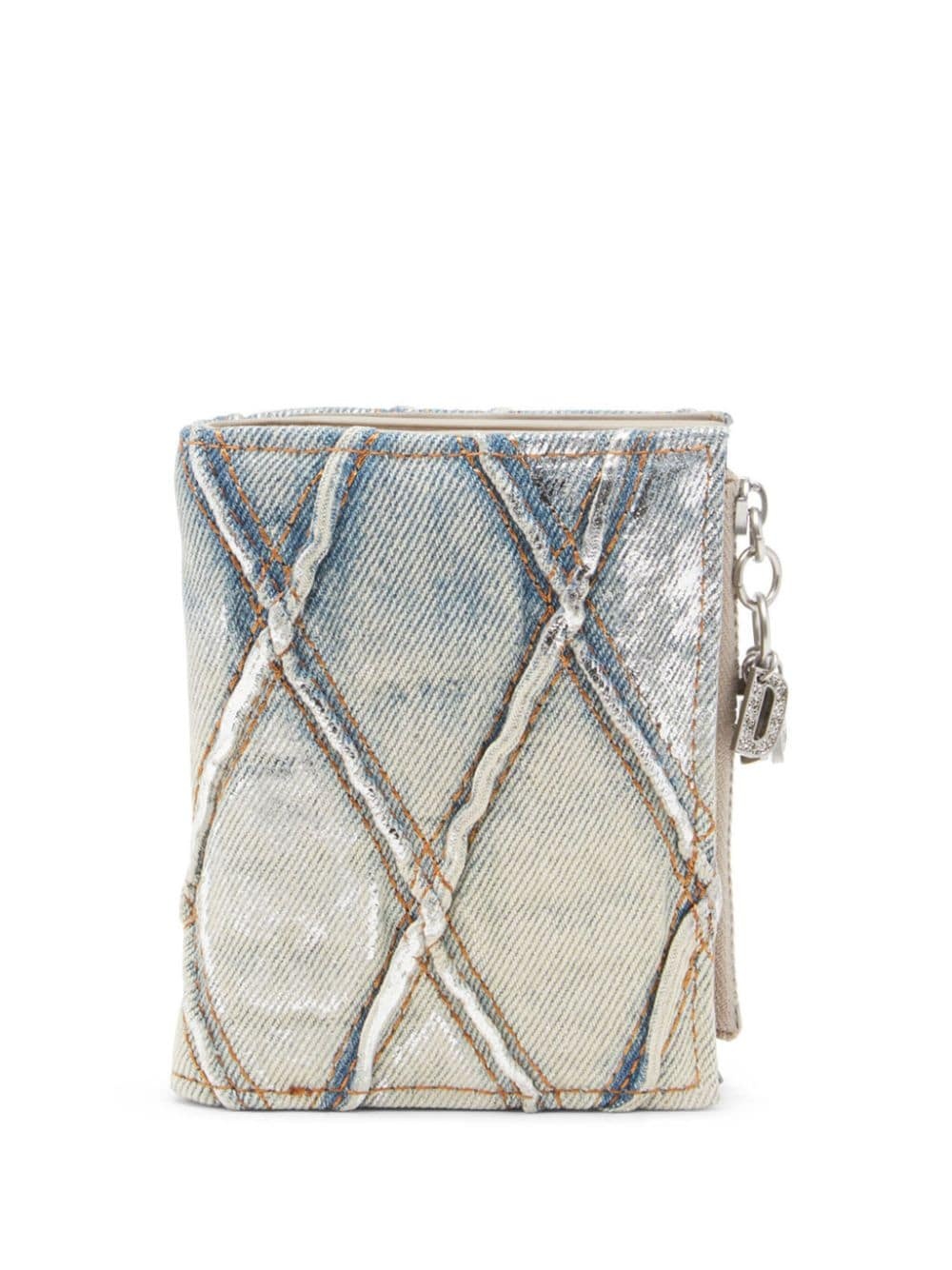 Charm D- Bi-Fold Zip II denim wallet - 1