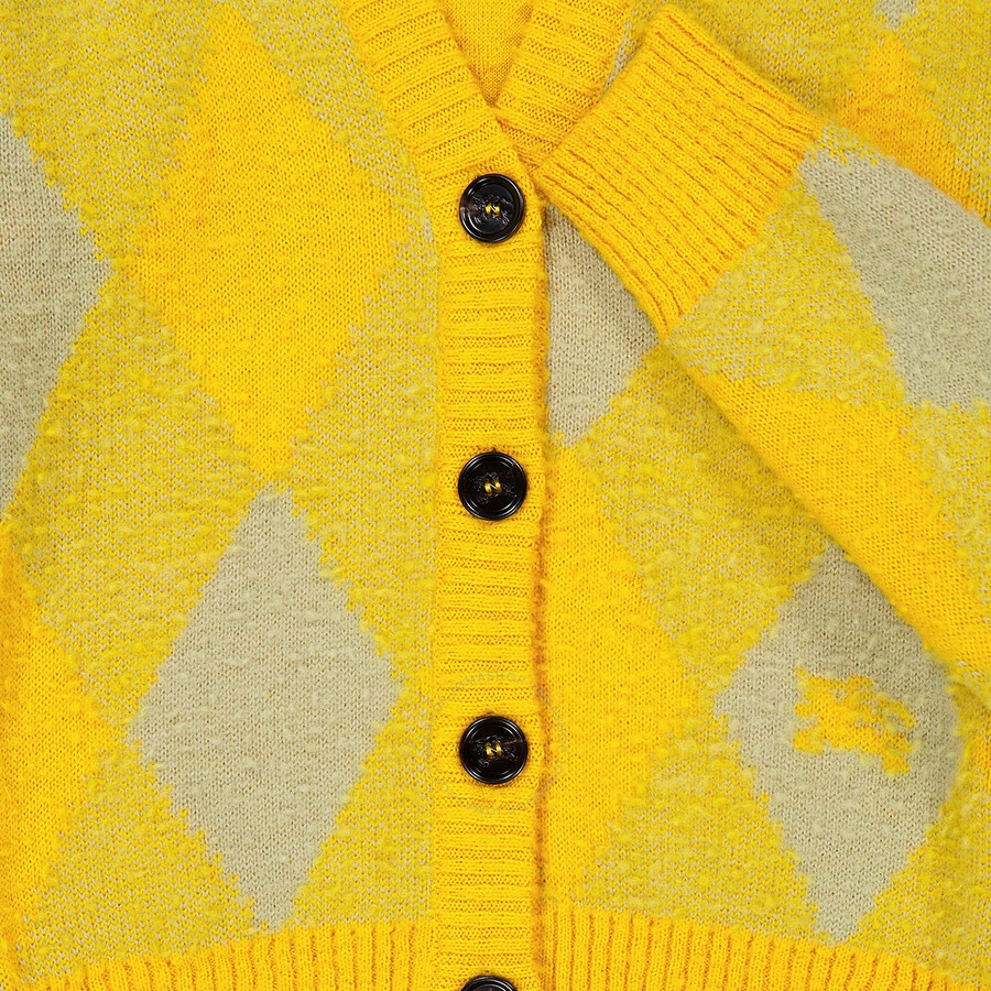 Burberry Argyle Diamond Patterned Rib Trim Cardigan - 2
