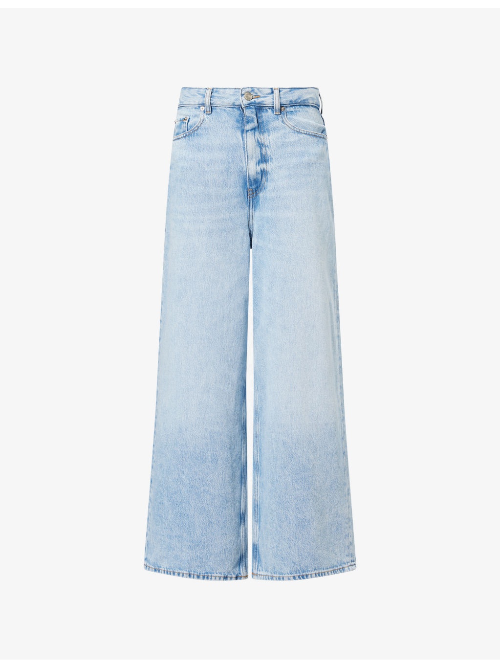 High-Rise Wide-Leg Denim-Blend Jeans - 1