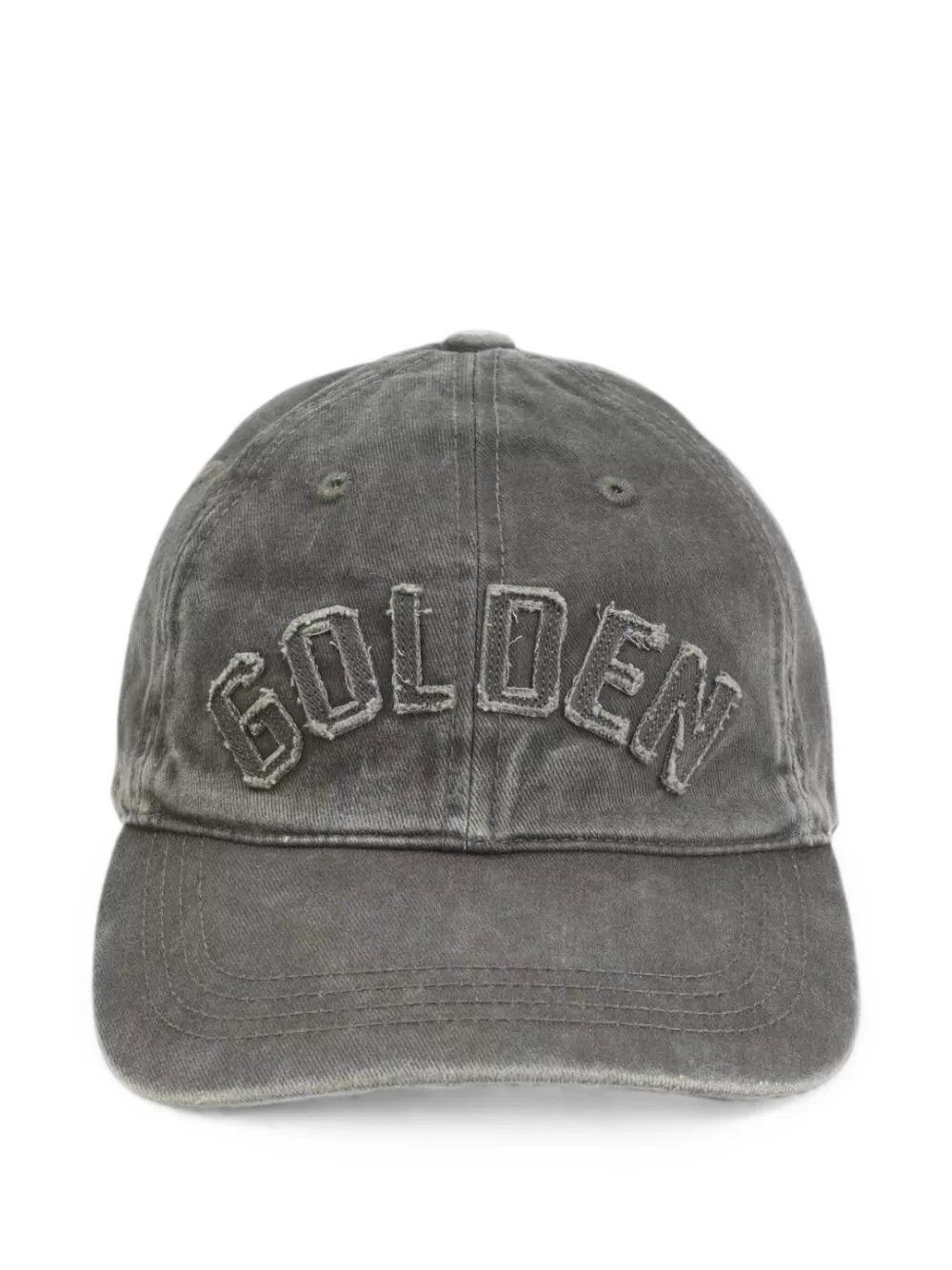 logo-appliqué distressed baseball cap - 1