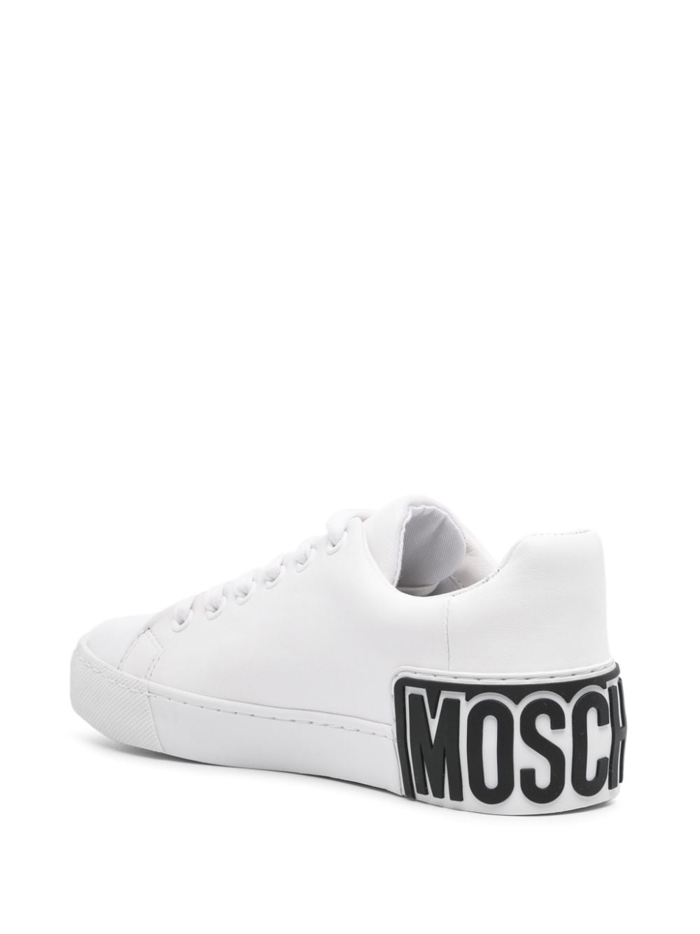 logo-embellished leather sneakers - 3