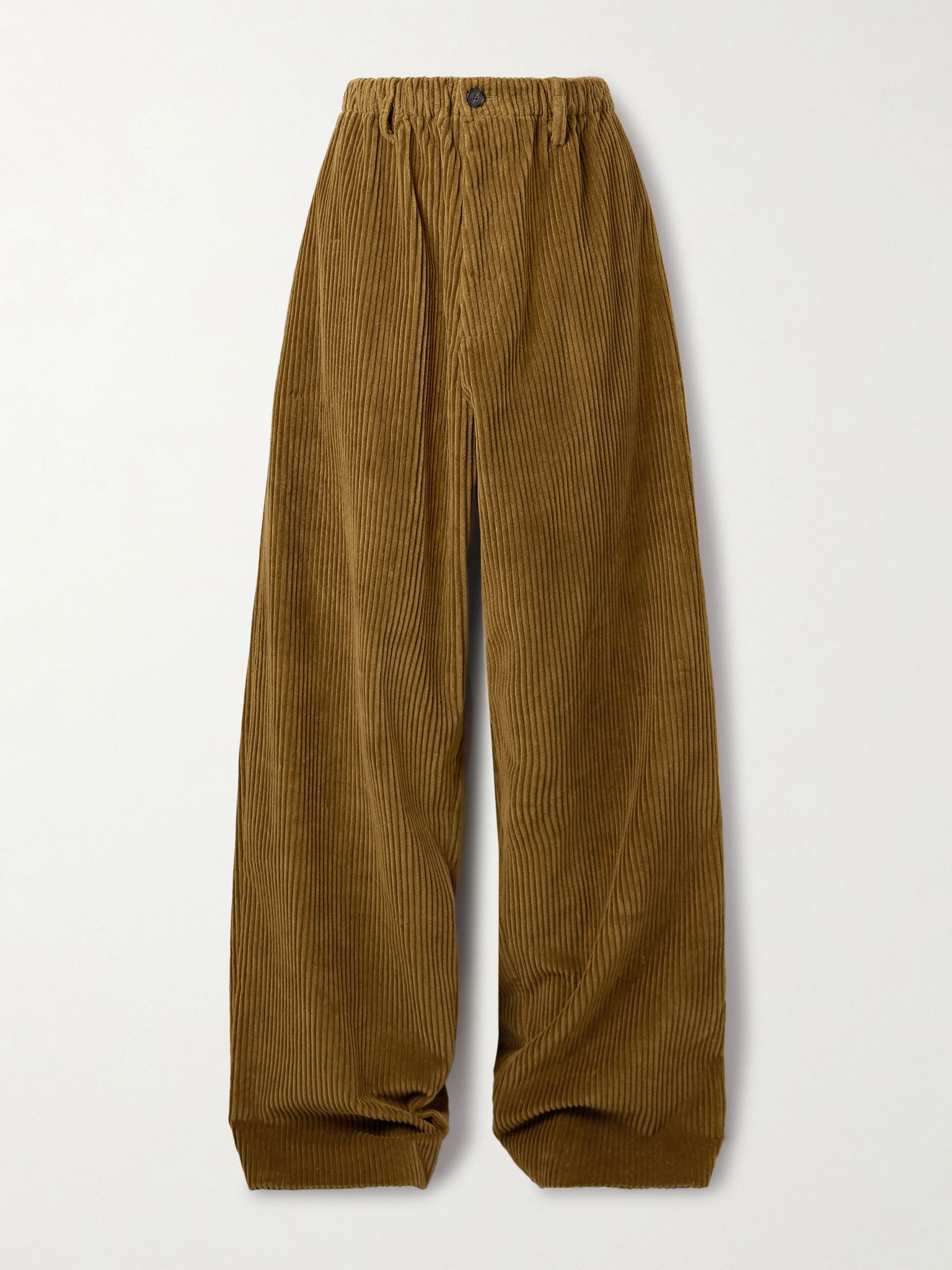Lidie cotton-corduroy wide-leg pants Army green - 1