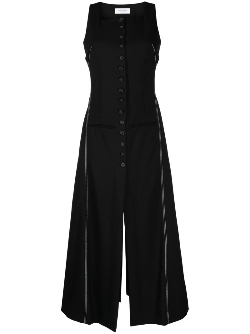 button-front wool midi dress 1