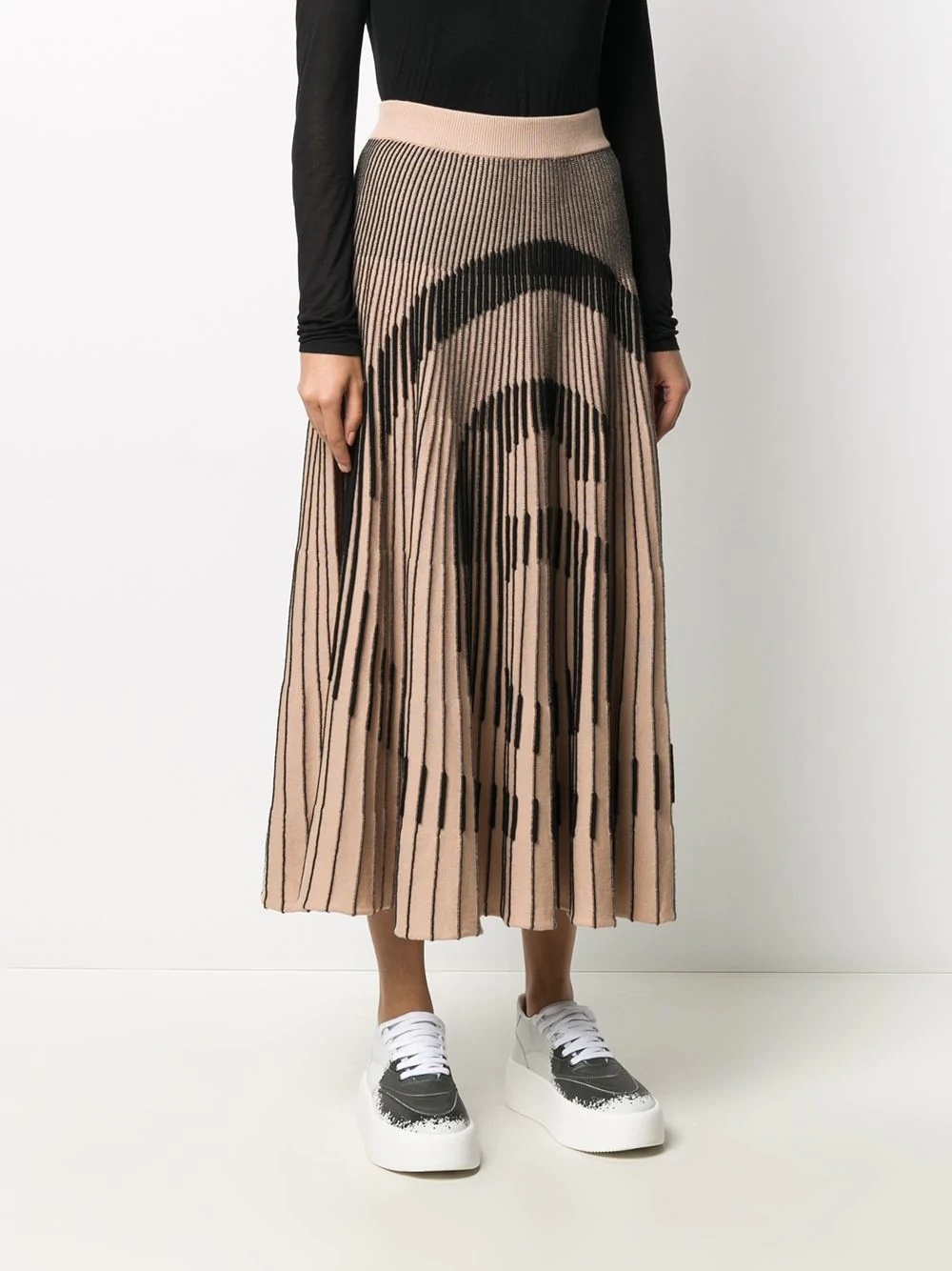 6 logo pleated midi skirt - 3