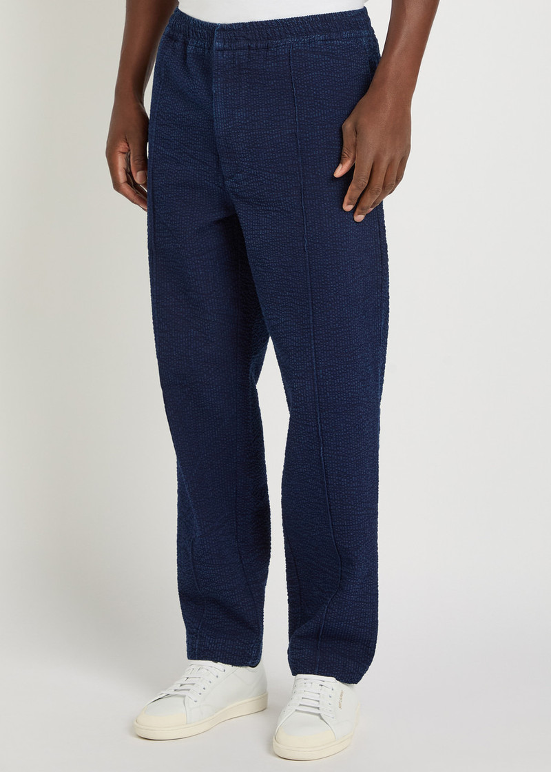 OFFICINE GÉNÉRALE Officine Générale Hadrian Seersucker Trousers outlook