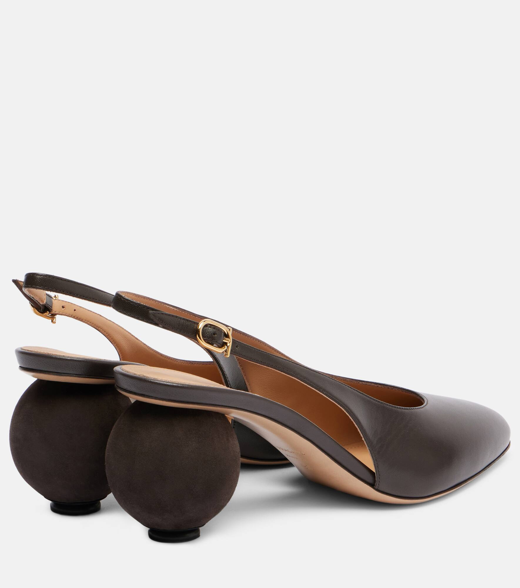 Tessie 70 leather slingback pumps - 2