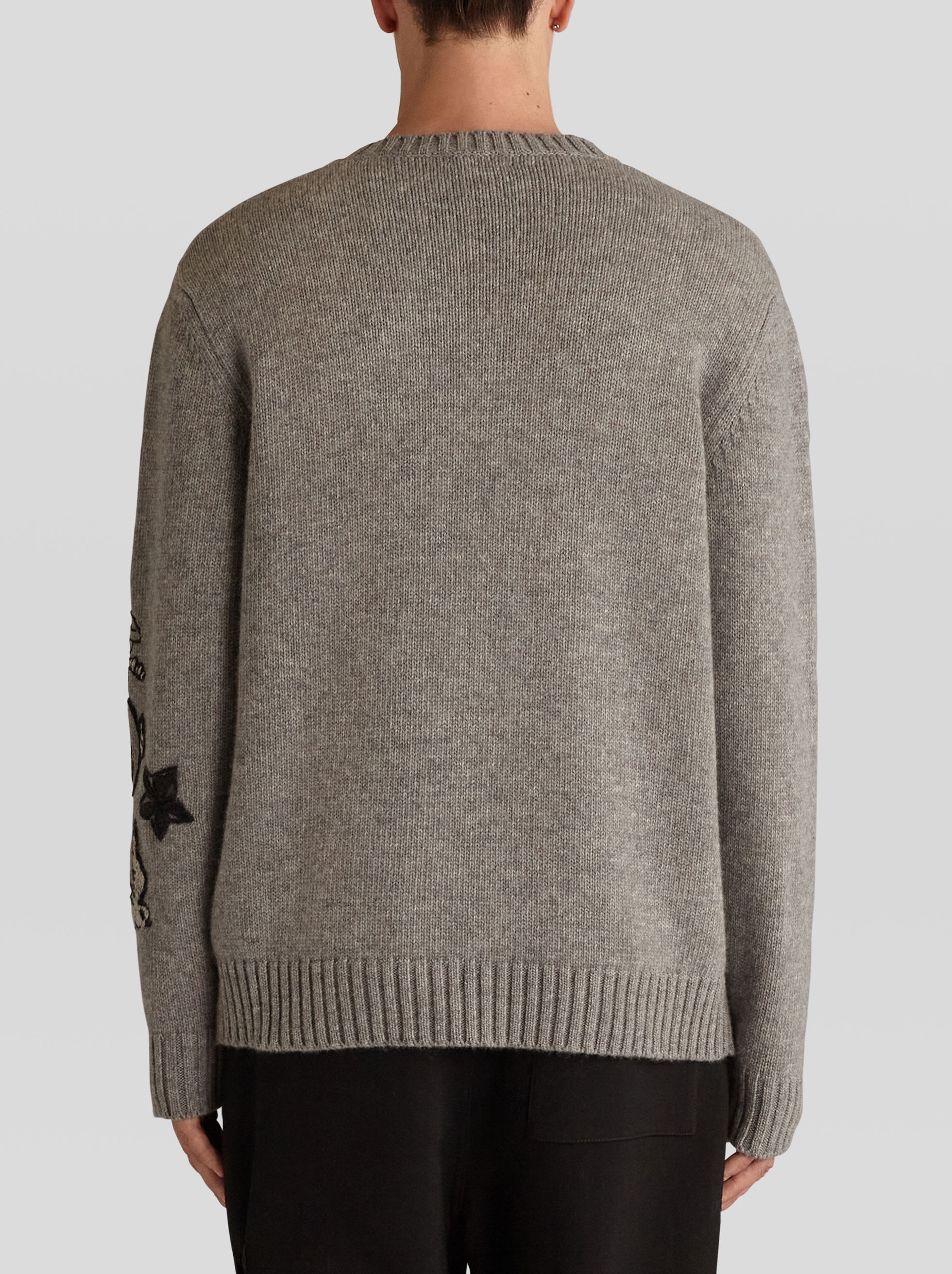 VIRGIN WOOL JUMPER WITH OLD SCHOOL TATTOO EMBROIDERY - 4