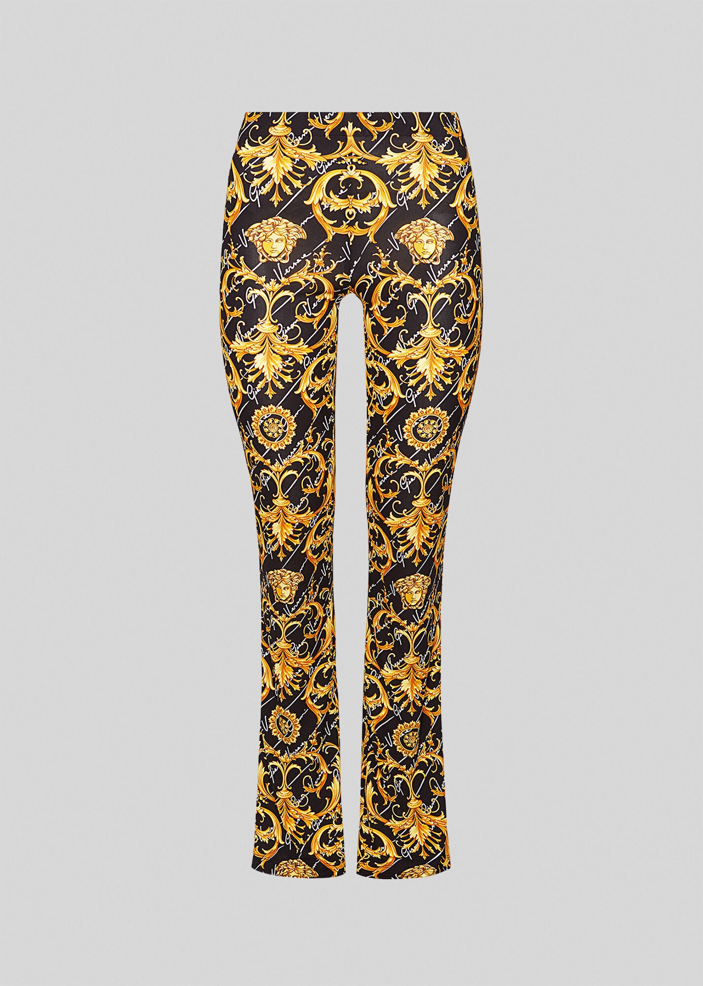 Barocco Signature Print Flared Pants - 1