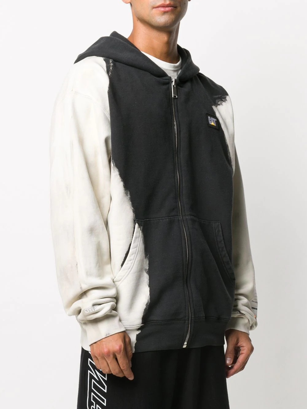 brushstroke print hoodie - 3