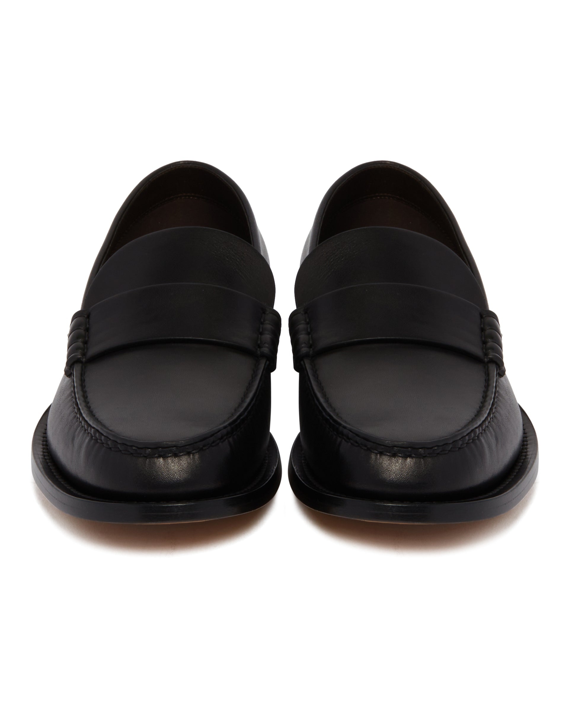 Black Novus Leather Loafers - 4