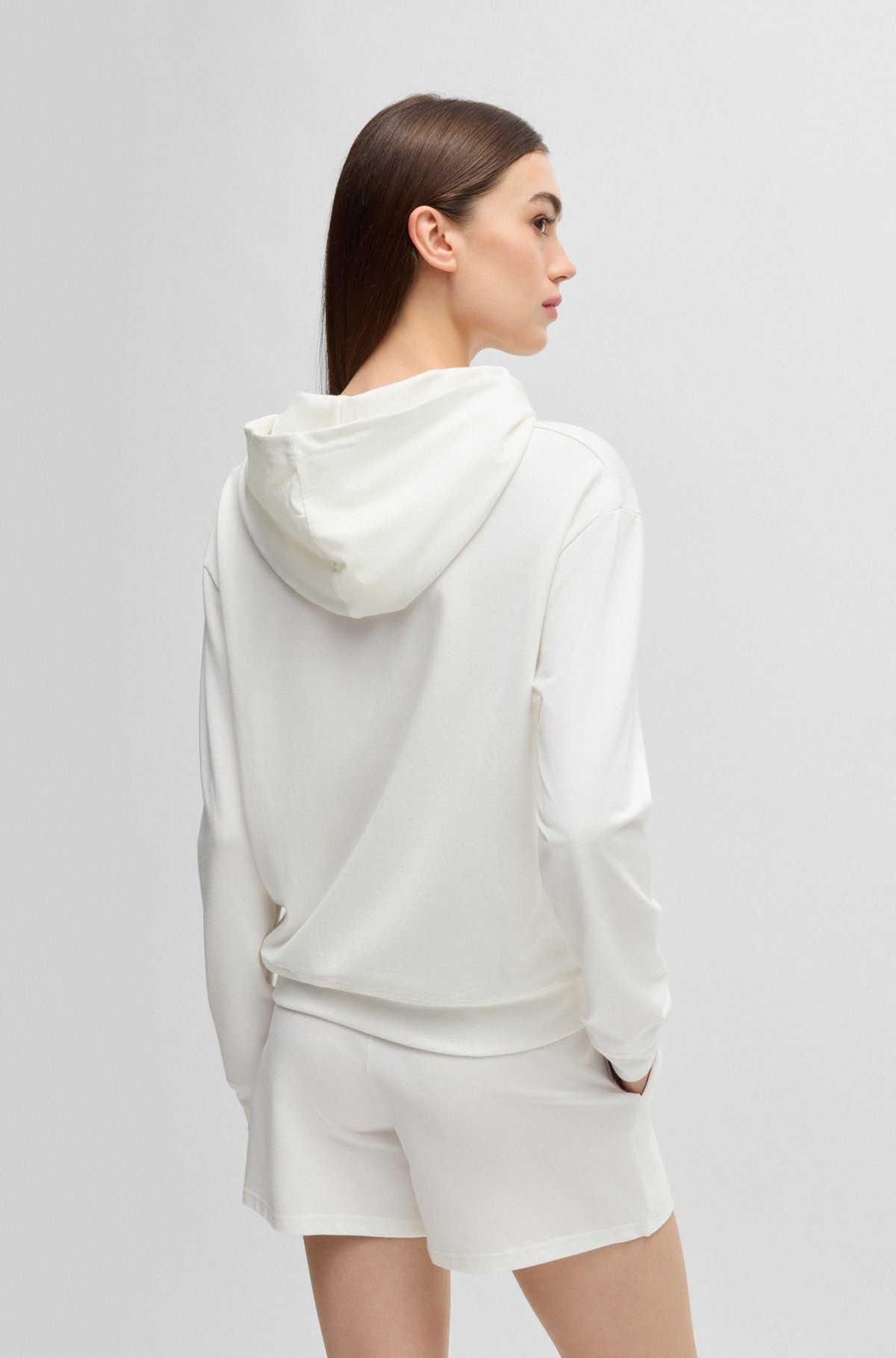 STRETCH-JERSEY HOODIE WITH LOGO PRINT - 5