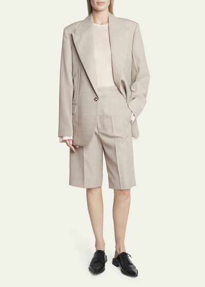 Victoria Beckham Elastic Waistband Tailored Wool Shorts outlook