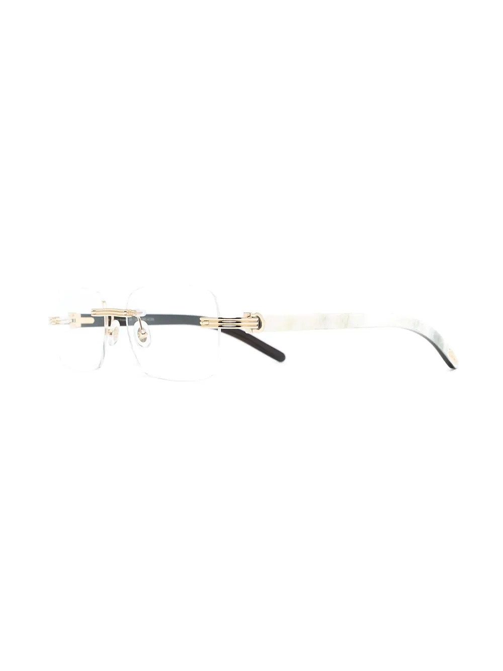 rimless square-frame glasses - 2