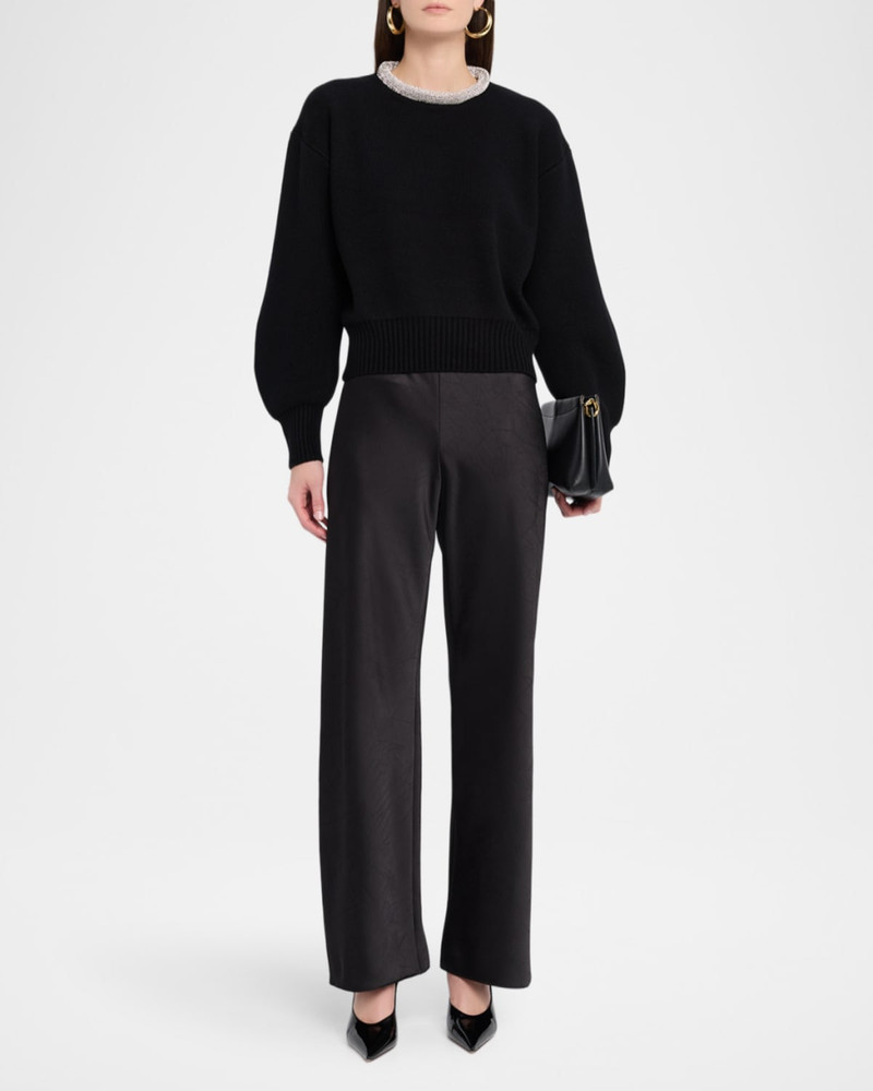 REISS Wool-Blend Necklace-Trim Sweater outlook