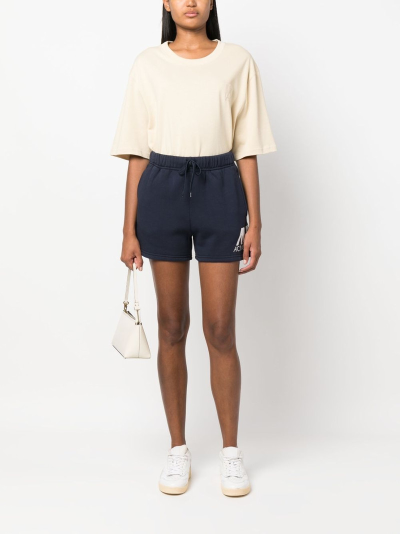 AUTRY logo-print cotton short shorts outlook