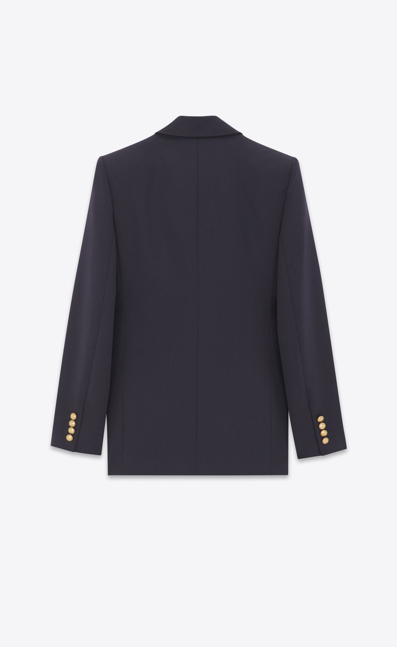 SAINT LAURENT single-breasted jacket in grain de poudre outlook