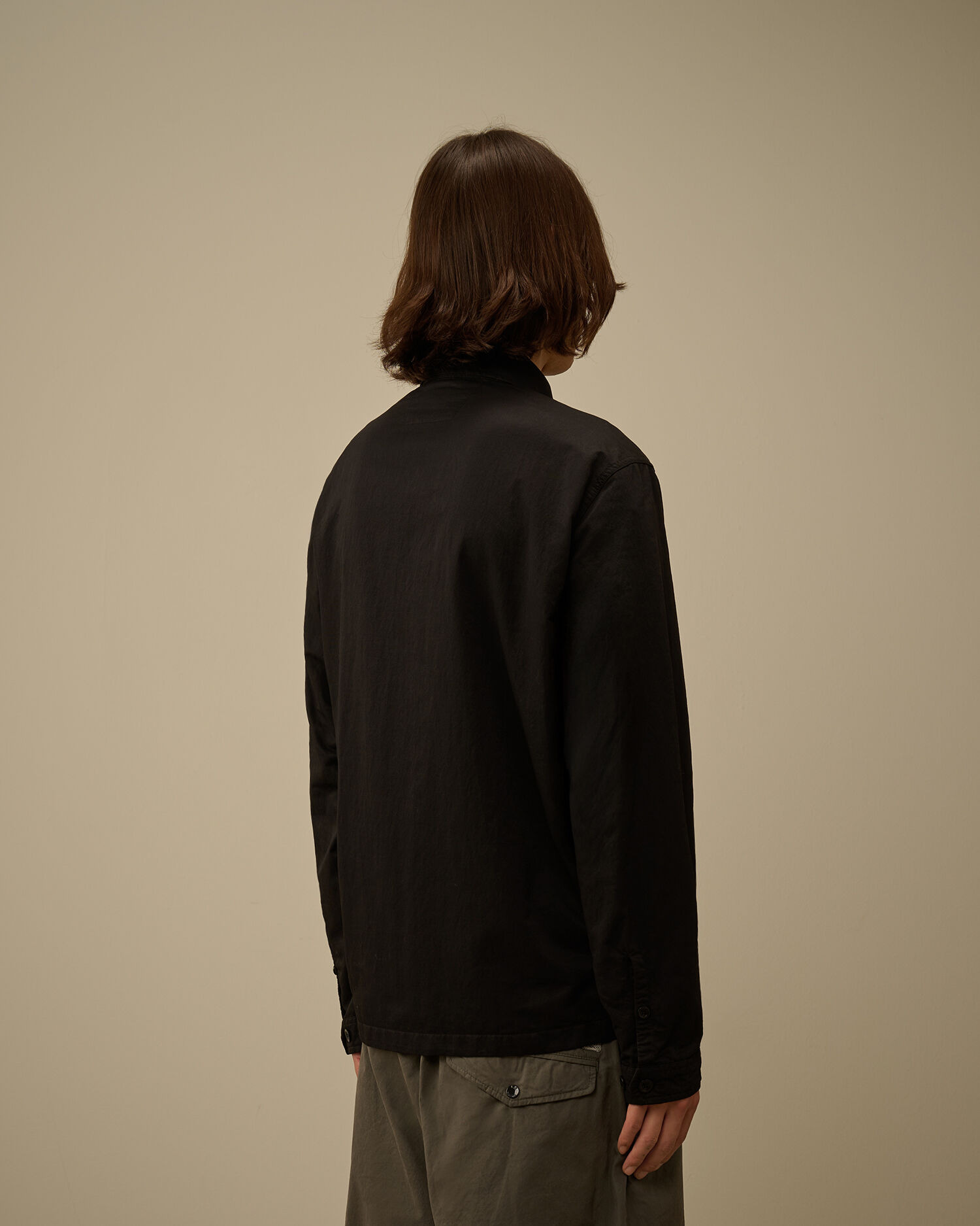Diagonal Flatt Nylon Button Overshirt - 4