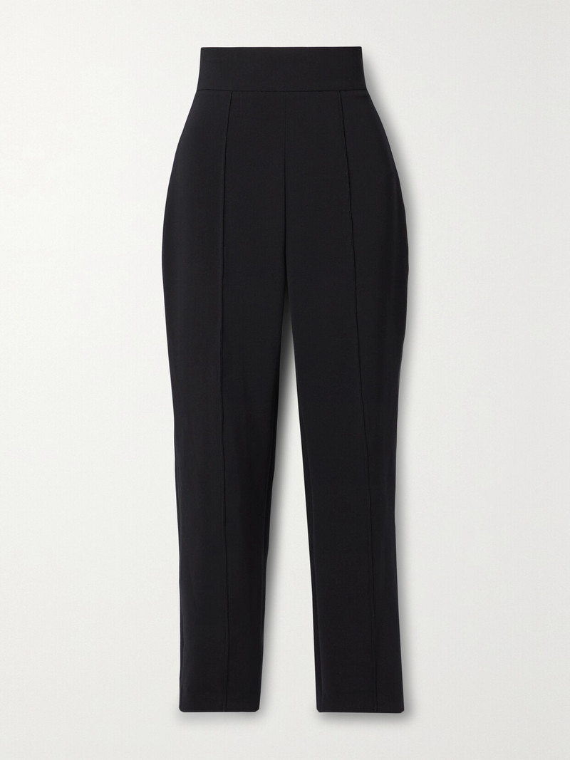 Cropped Stretch-crepe Straight-leg Pants 1