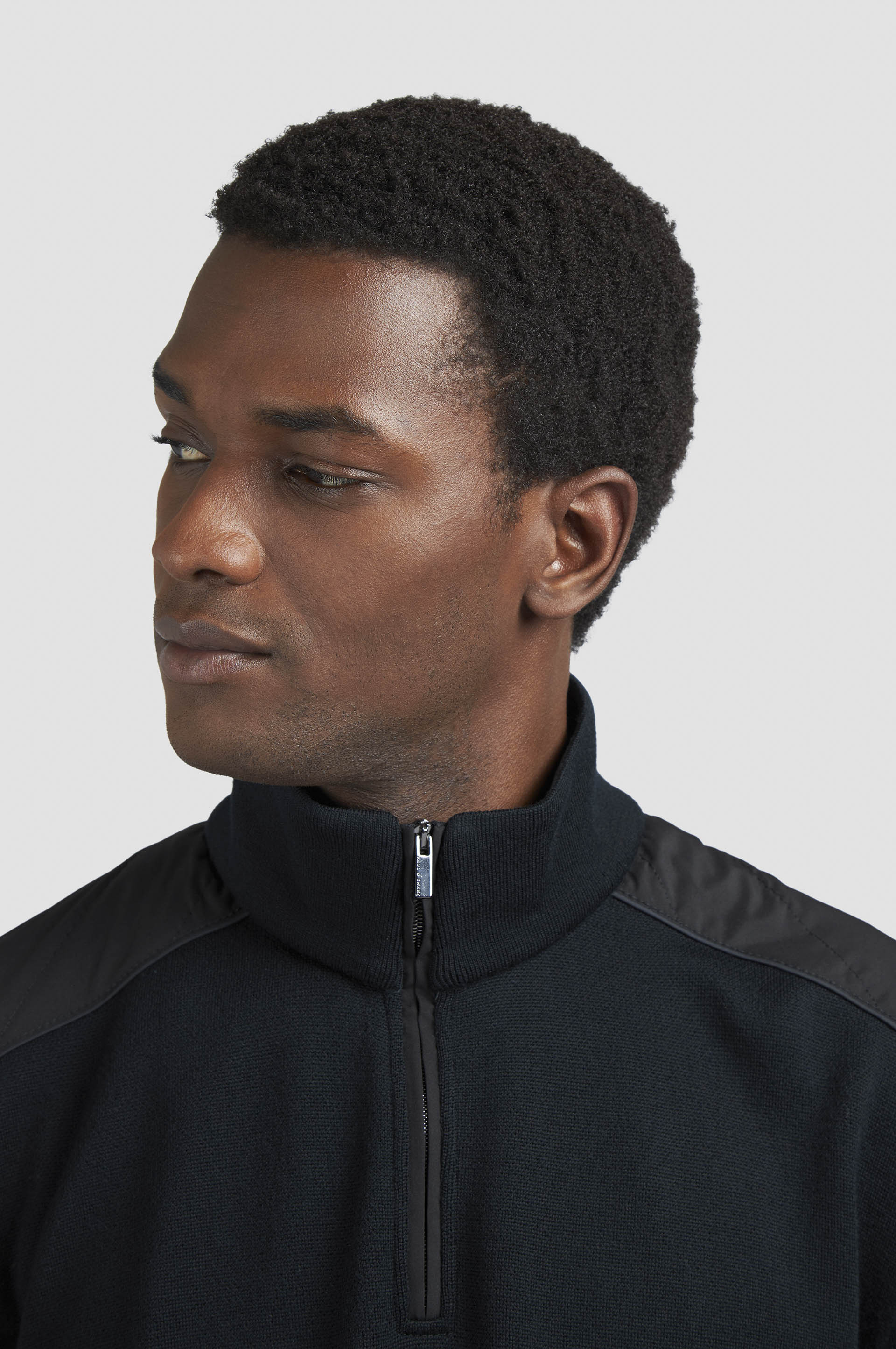 SOFT COOL TOUCH WOOL HALF ZIP SWEATER WITH TYPHOON® PLATINUM DETAILS - 4