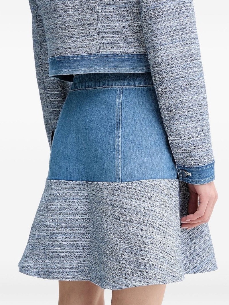 GUESS USA denim tweed-panel mini skirt outlook