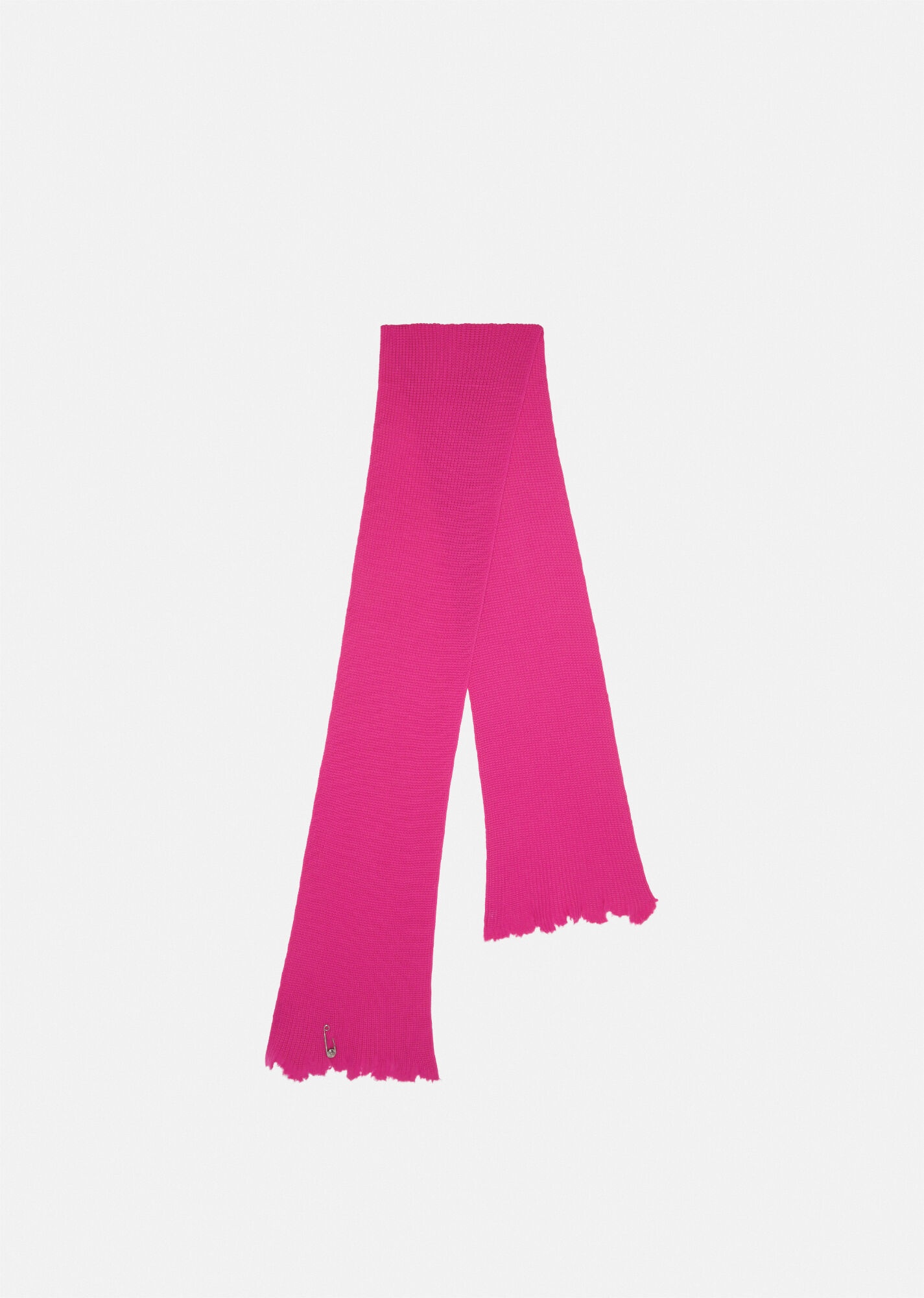 Safety Pin Distressed Knit Scarf - 1