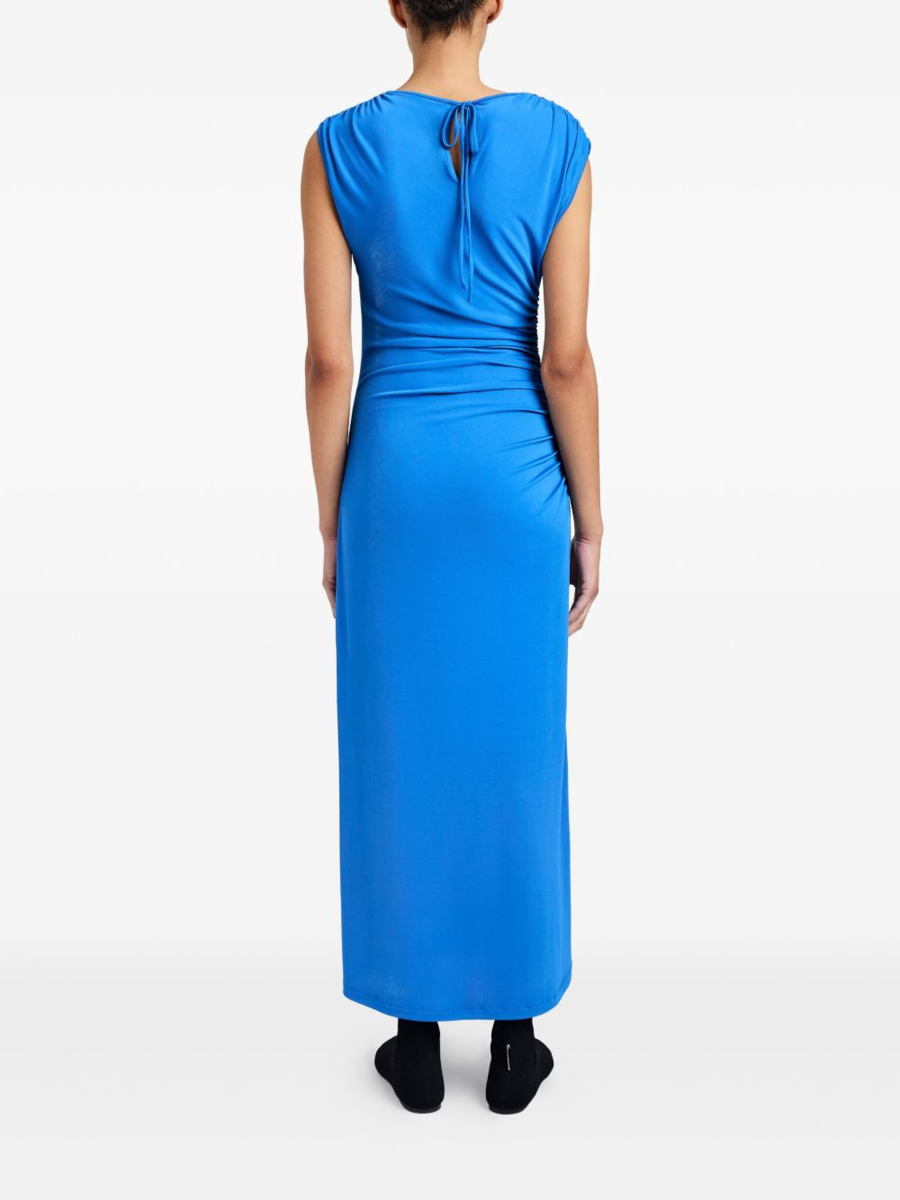 Mimi gathered-sleeve midi dress - 4