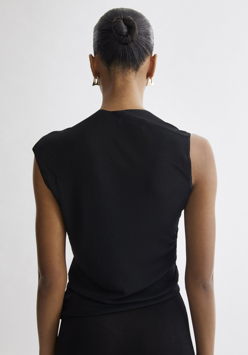 SAMANTHA Asymmetric neckline sleeveless top 4