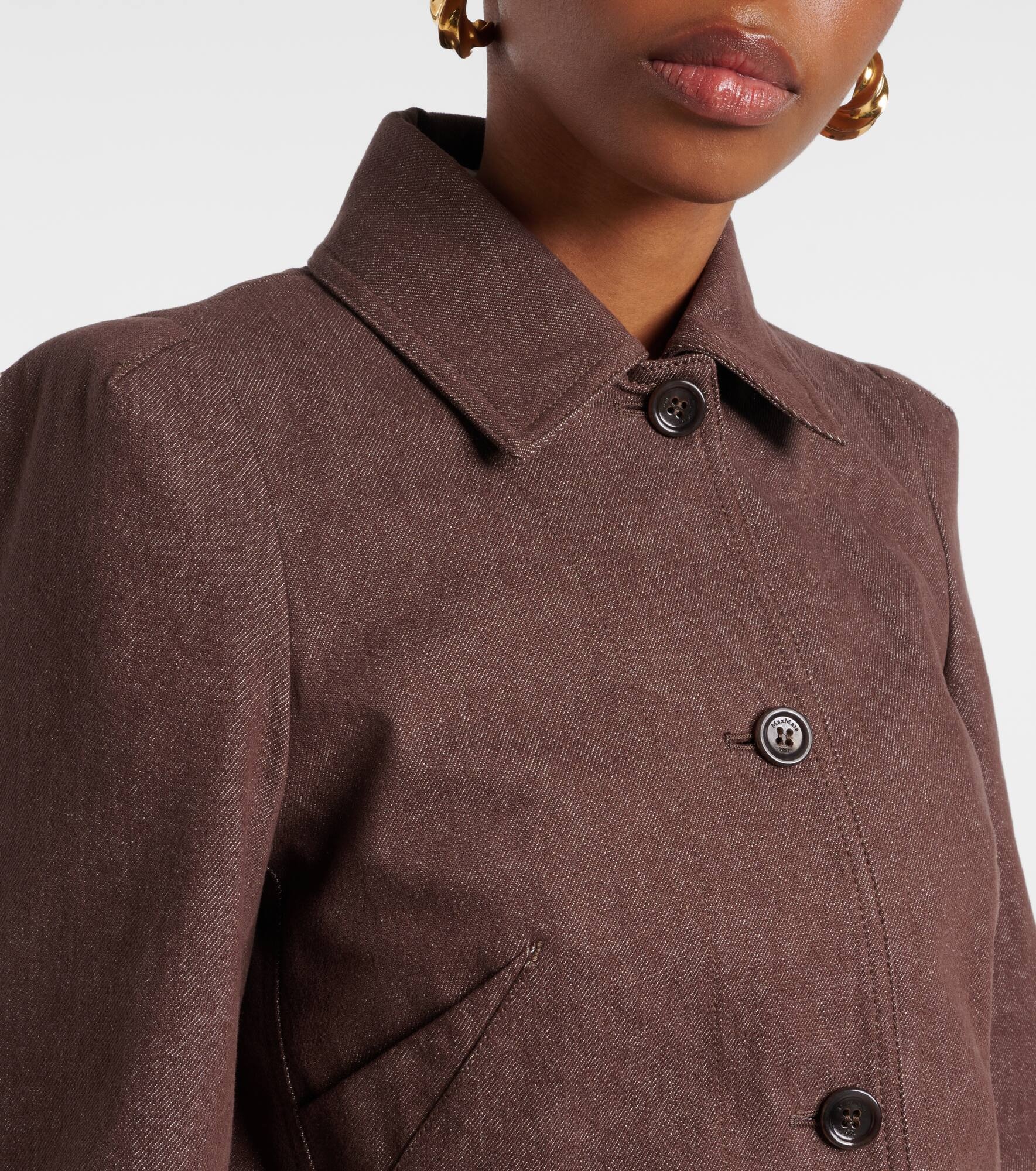 Carpa cropped cotton jacket - 4