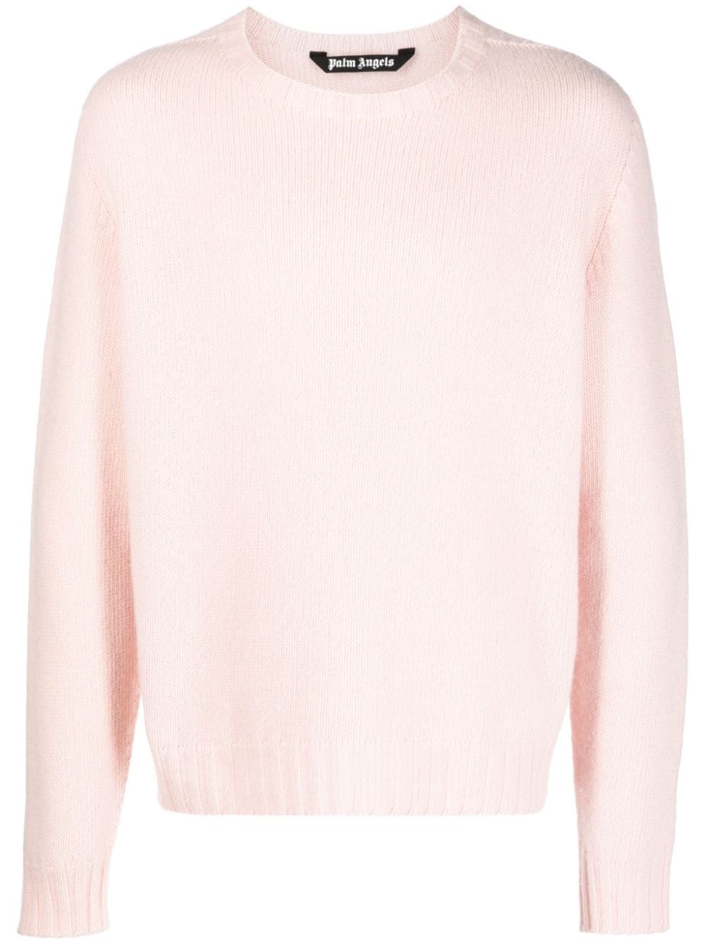 Curved Logo intarsia-knit jumper - 1