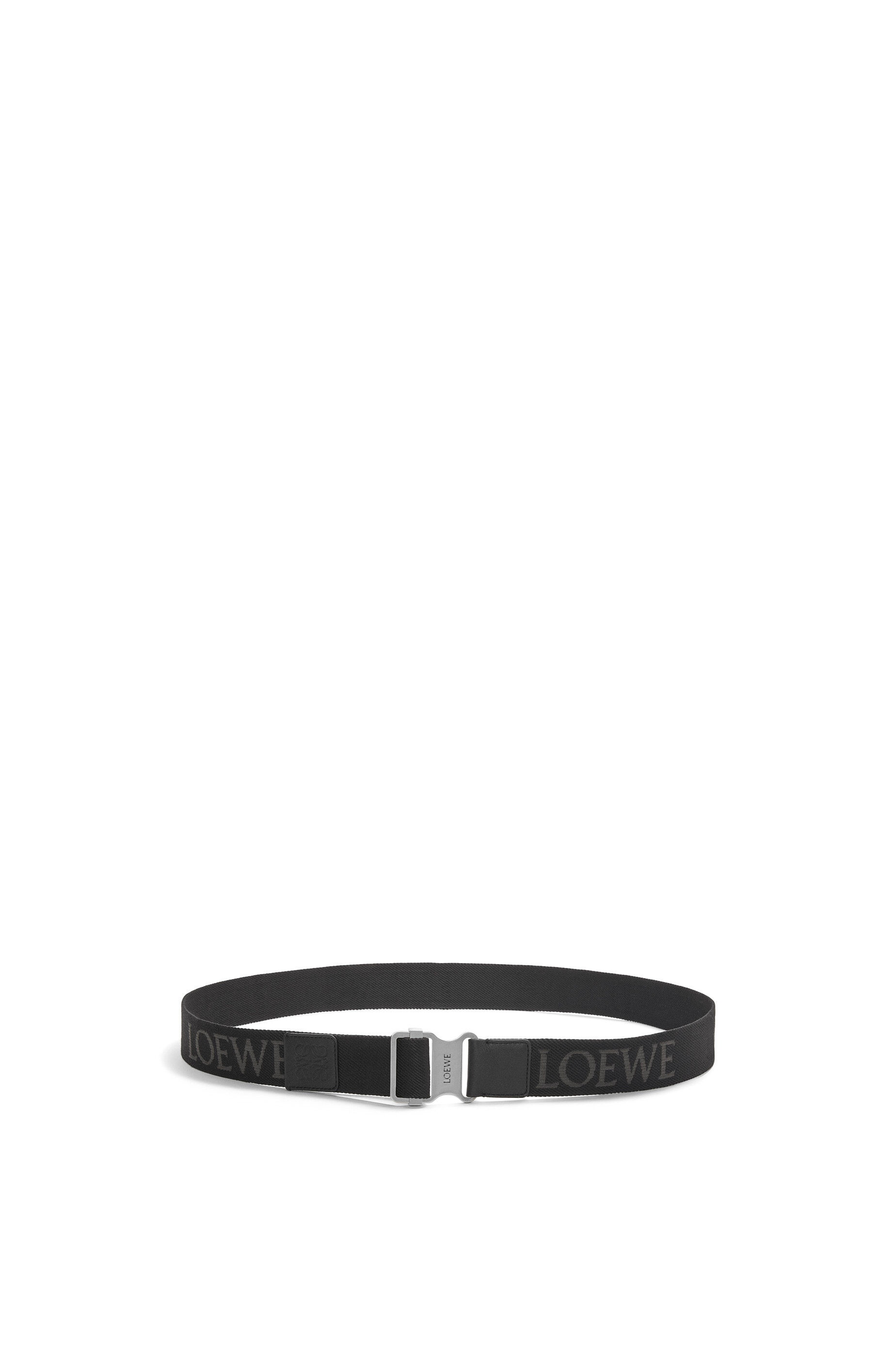Slider buckle belt in webbing and calfskin - 1