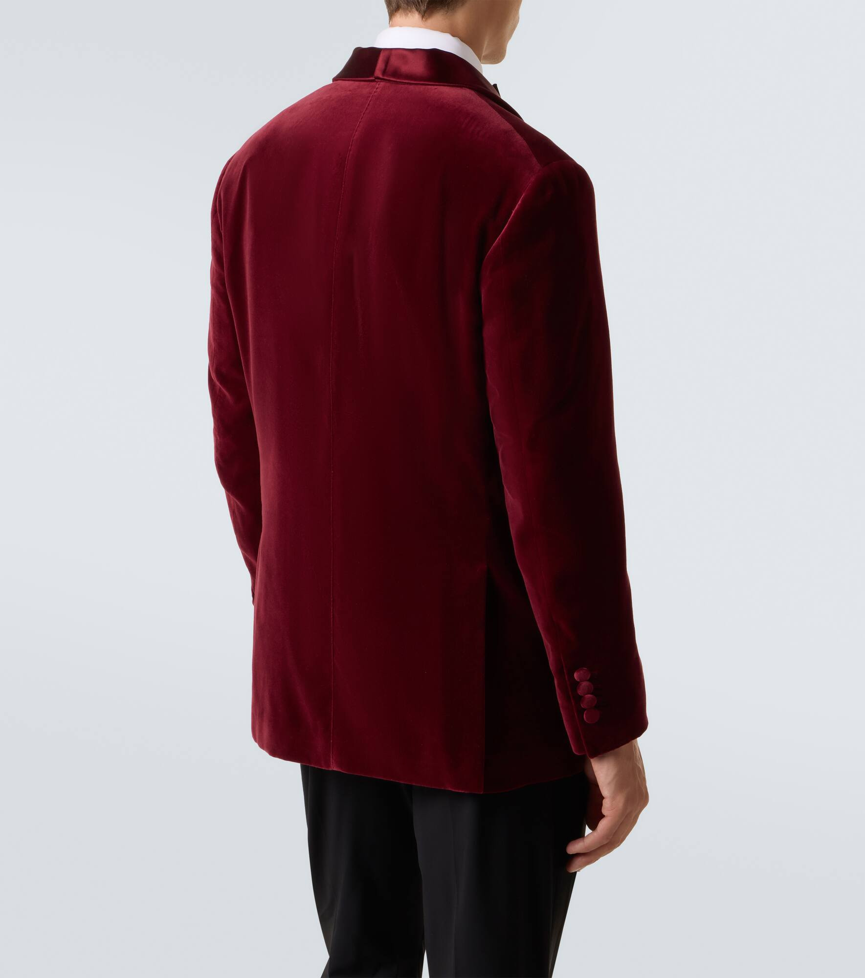 Cotton and silk velvet tuxedo jacket - 4