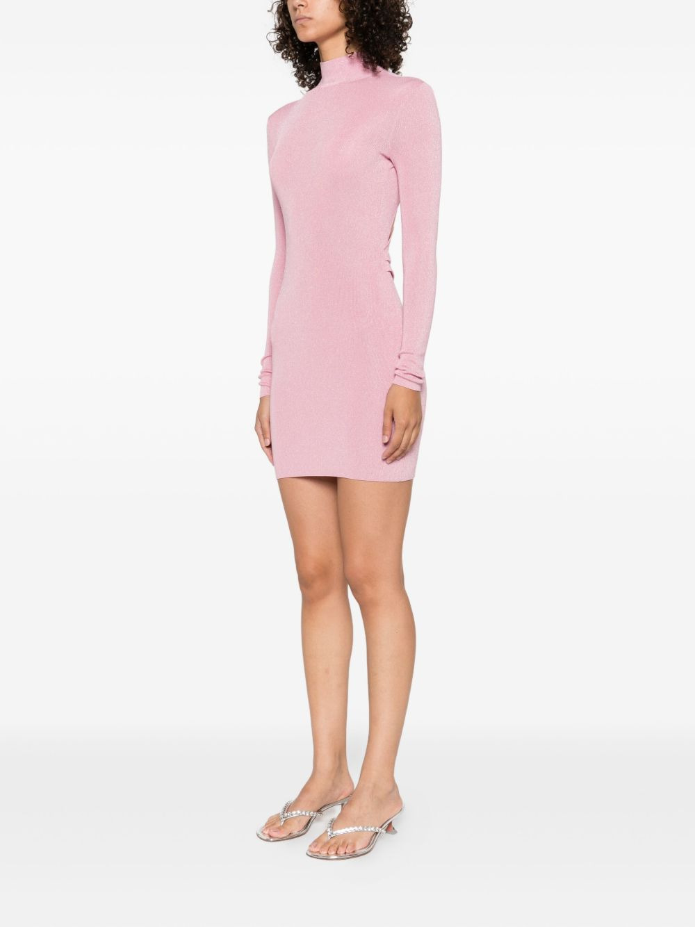 high-neck fitted dress - 3