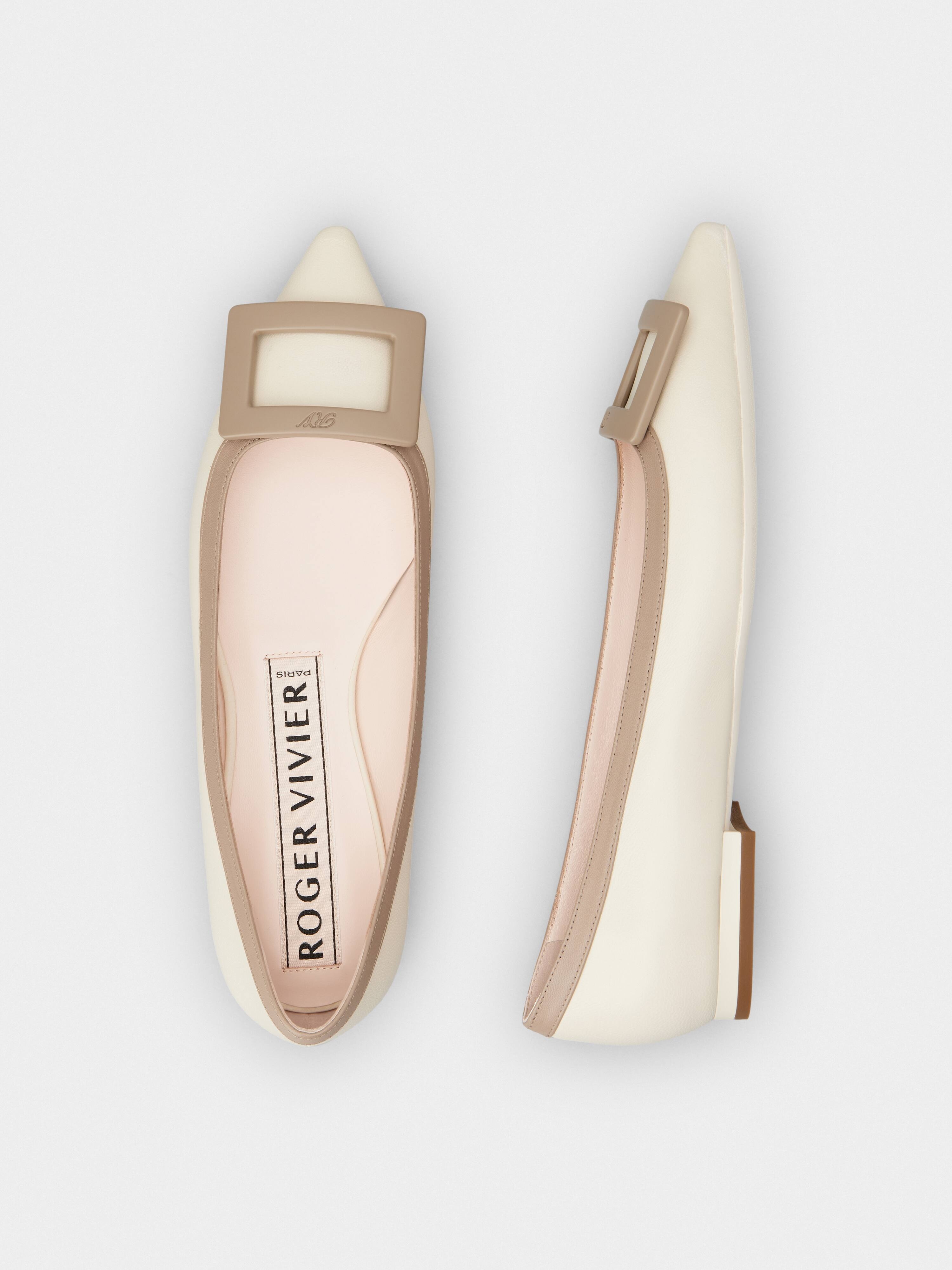 Gommettine Bicolor Lacquered Buckle Ballerinas in Nappa Leather - 4