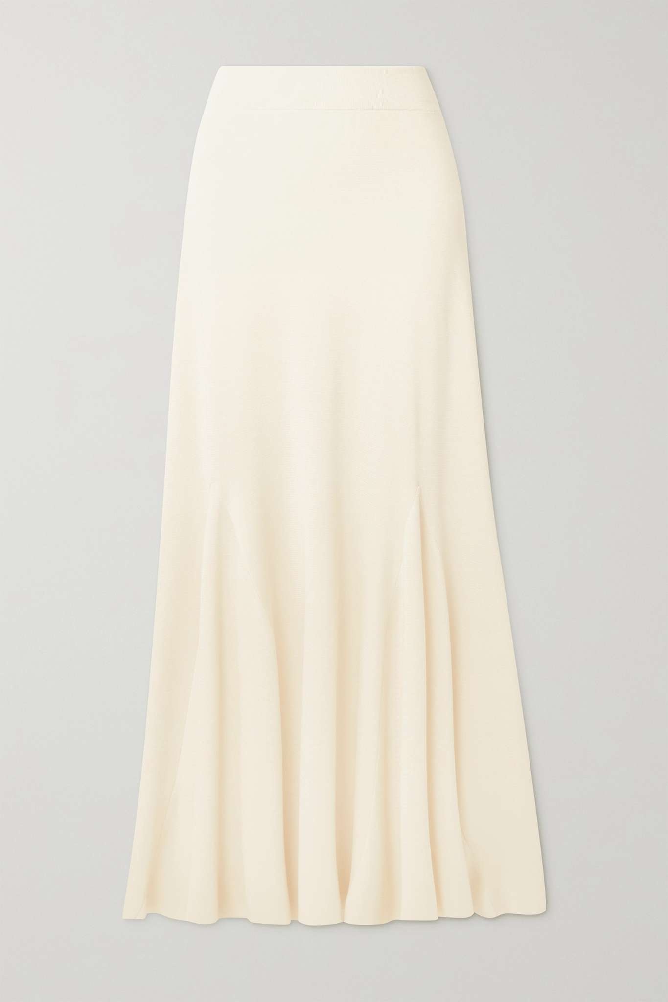 Guille pleated silk-jersey midi skirt - 1