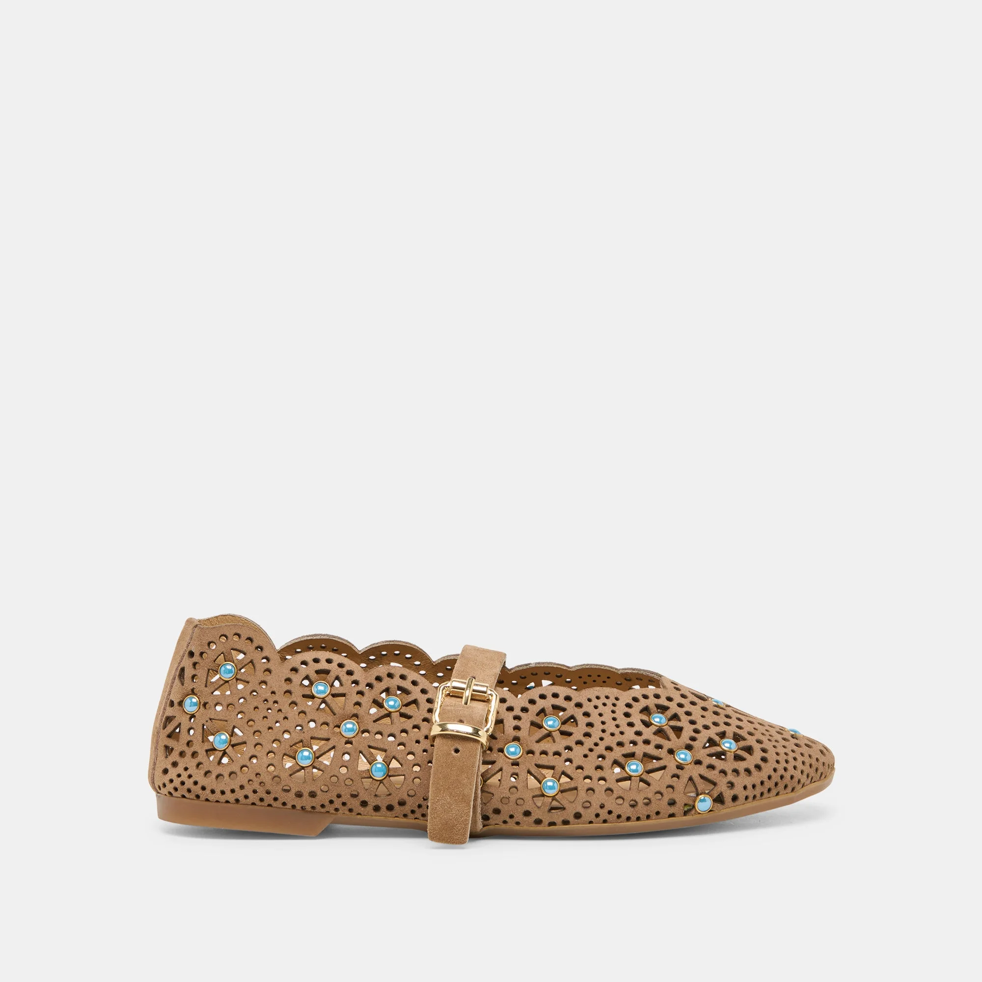 MORGIN BALLET FLATS MUSHROOM SUEDE - 1