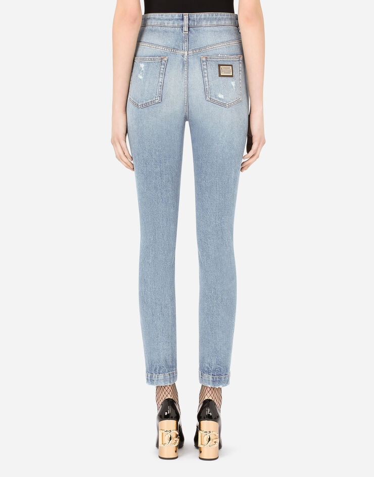 Stretch denim Audrey jeans with rips - 2