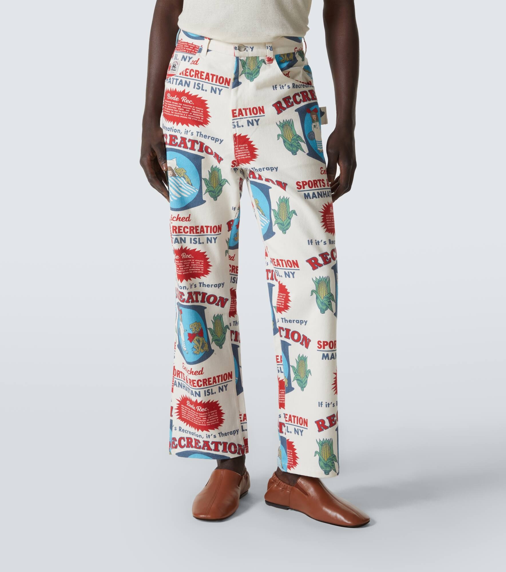 Enrichment Knolly Brook cotton straight pants - 3