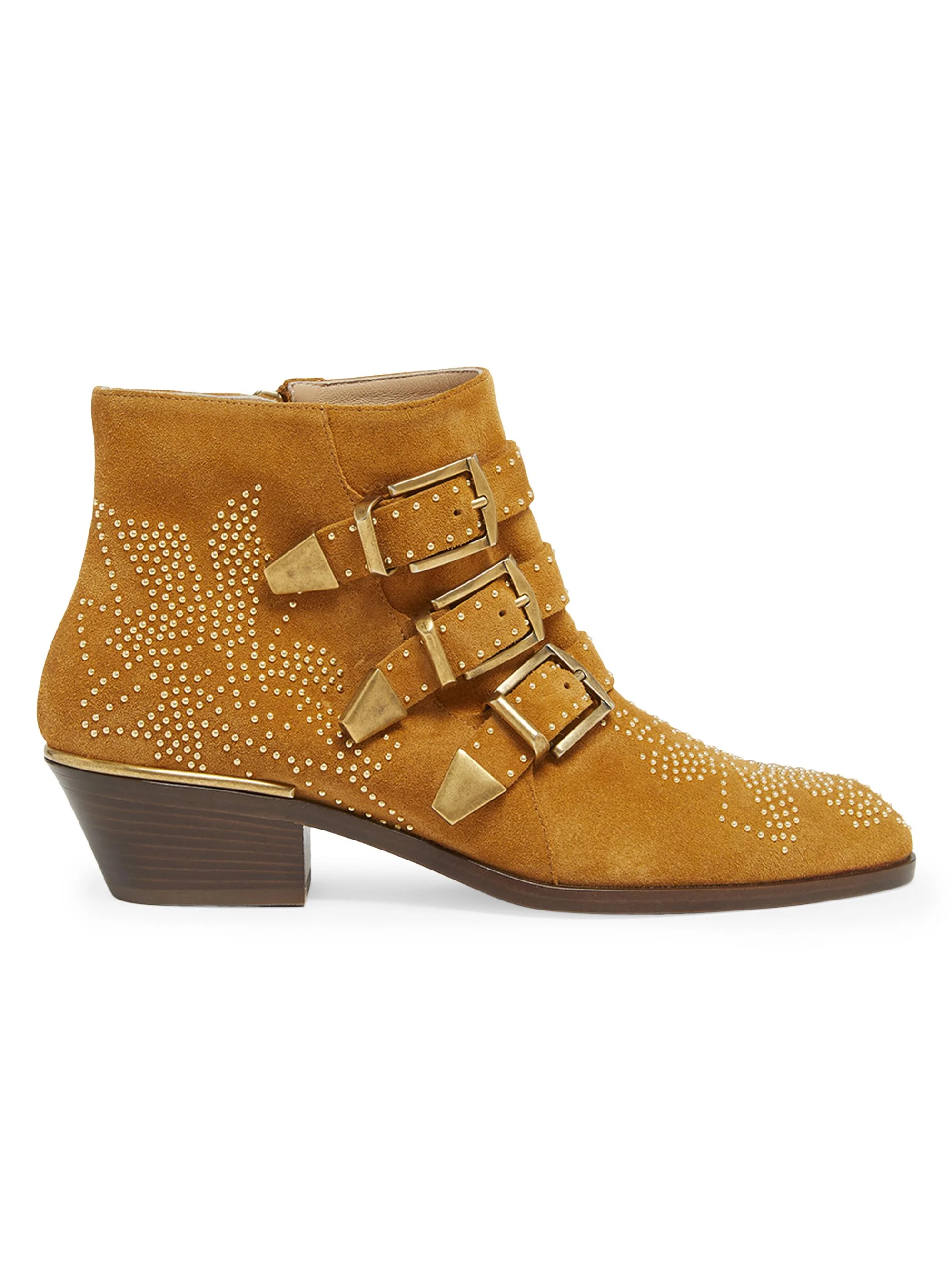 Women's Susan 40MM Suede Ankle Boots - Sunny Brown - 1