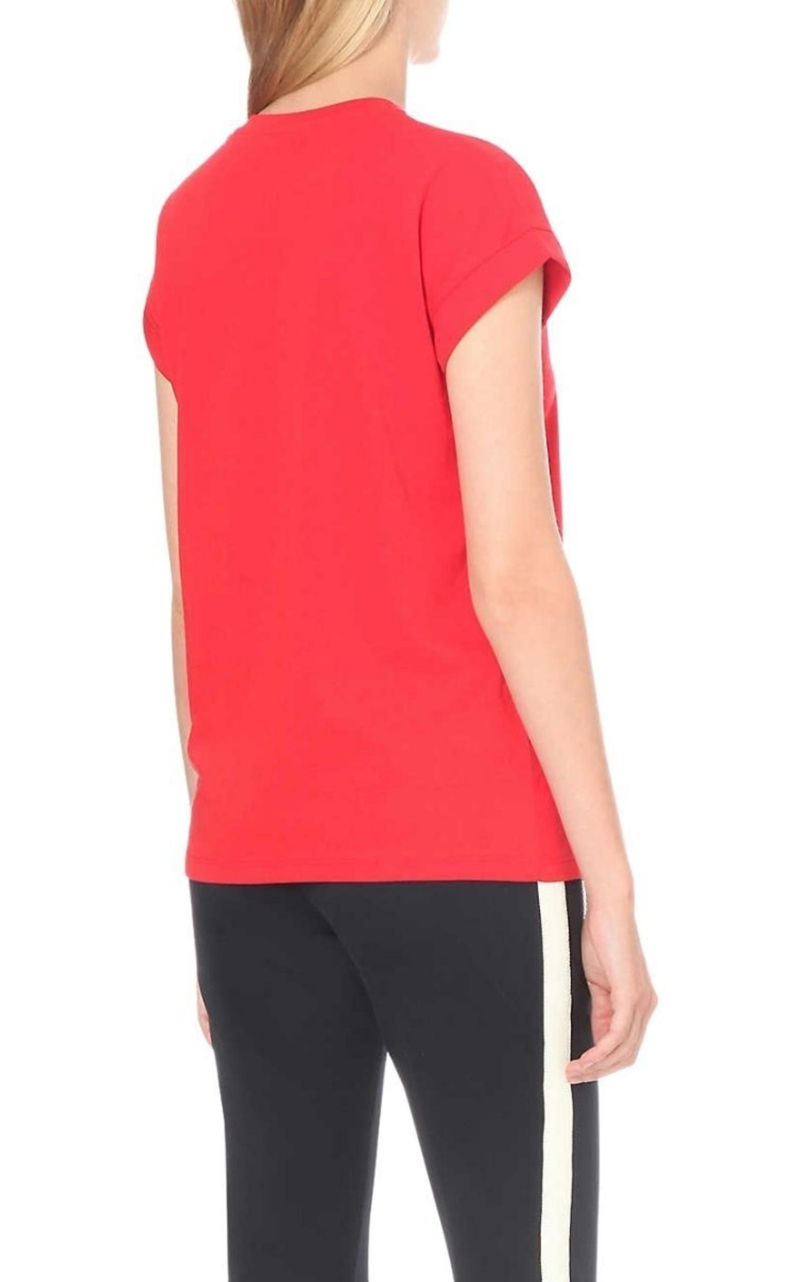 Cat Embroidered Cotton-Jersey T-shirt - 4