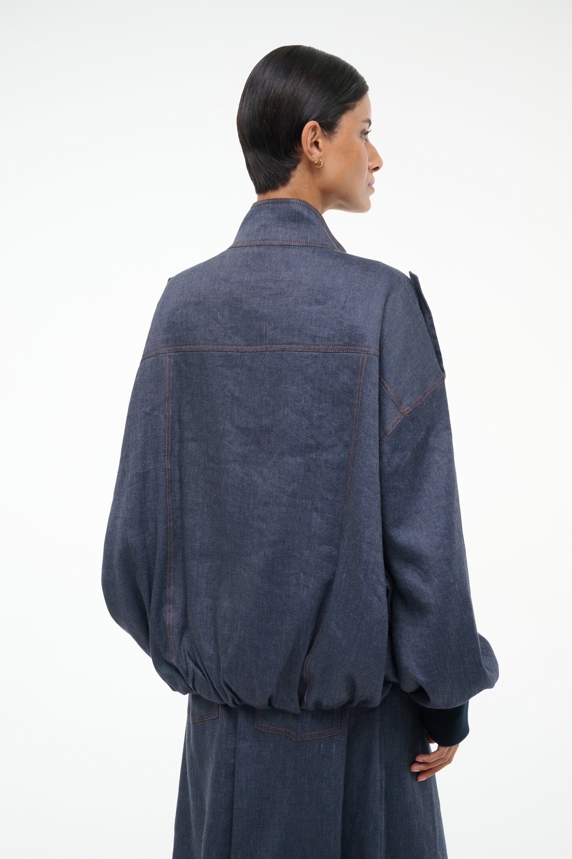 STAUD SIMONE JACKET CHAMBRAY - 5