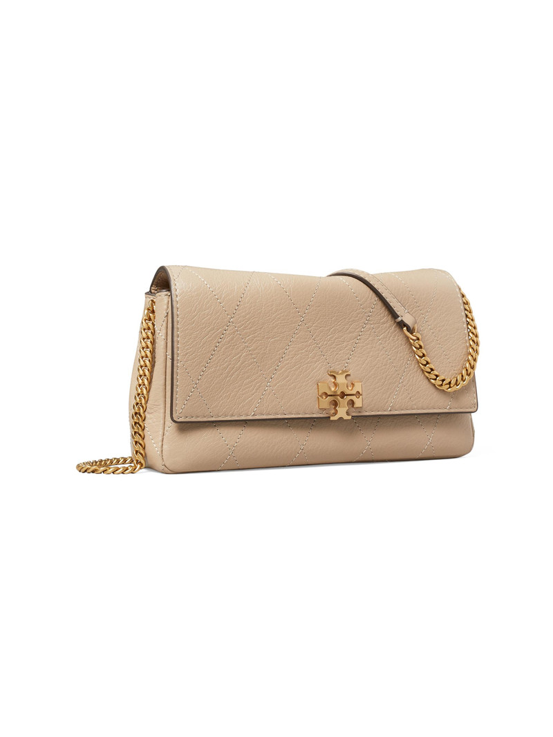 Women's Charlie Leather Chain Wallet - Soft Cement 3