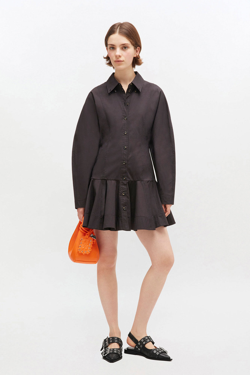 GANNI BLACK SHIRT DRESS outlook