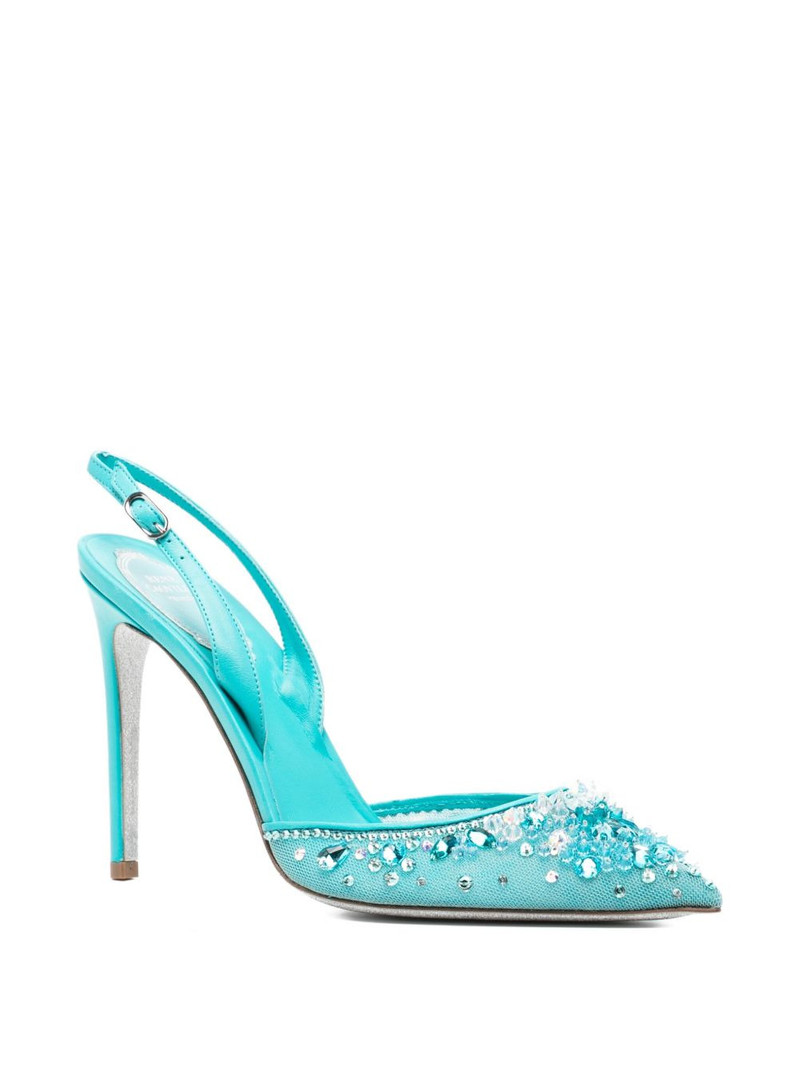 RENE CAOVILLA 110mm Cinderella slingback pumps outlook