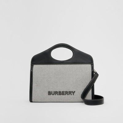 Burberry Canvas and Leather Foldover Pocket Bag outlook