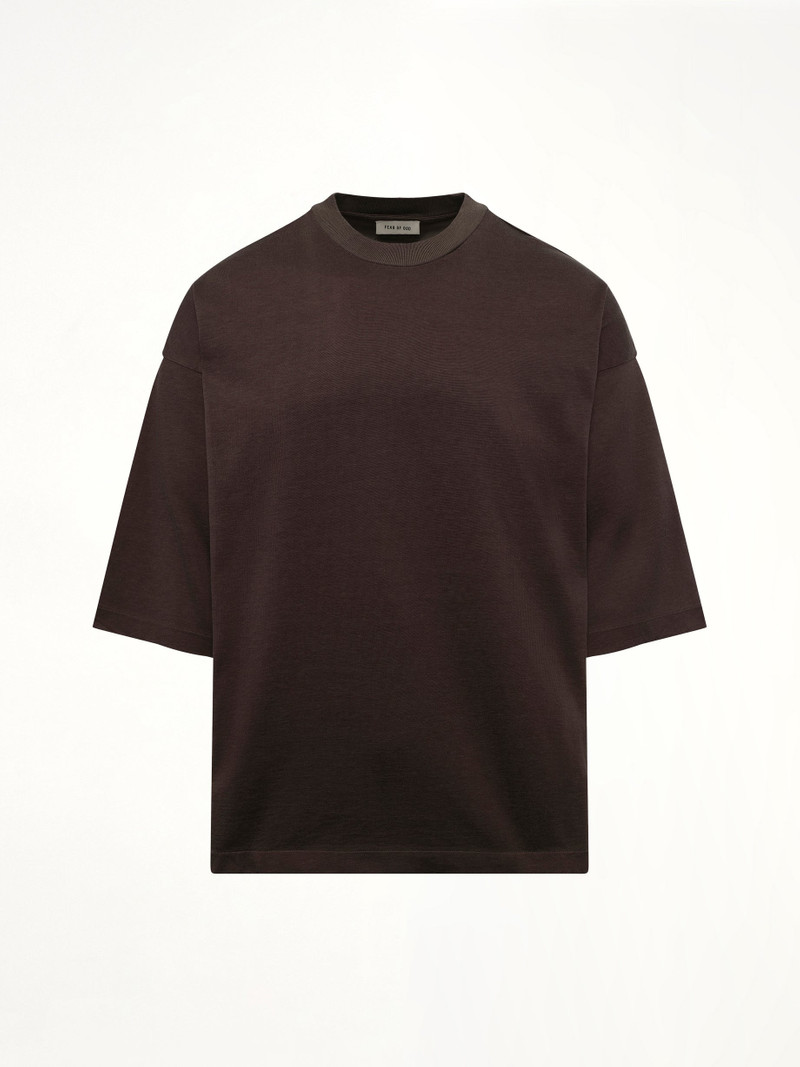 Fear of God Relaxed Fit Logo T-Shirt in Off Black outlook