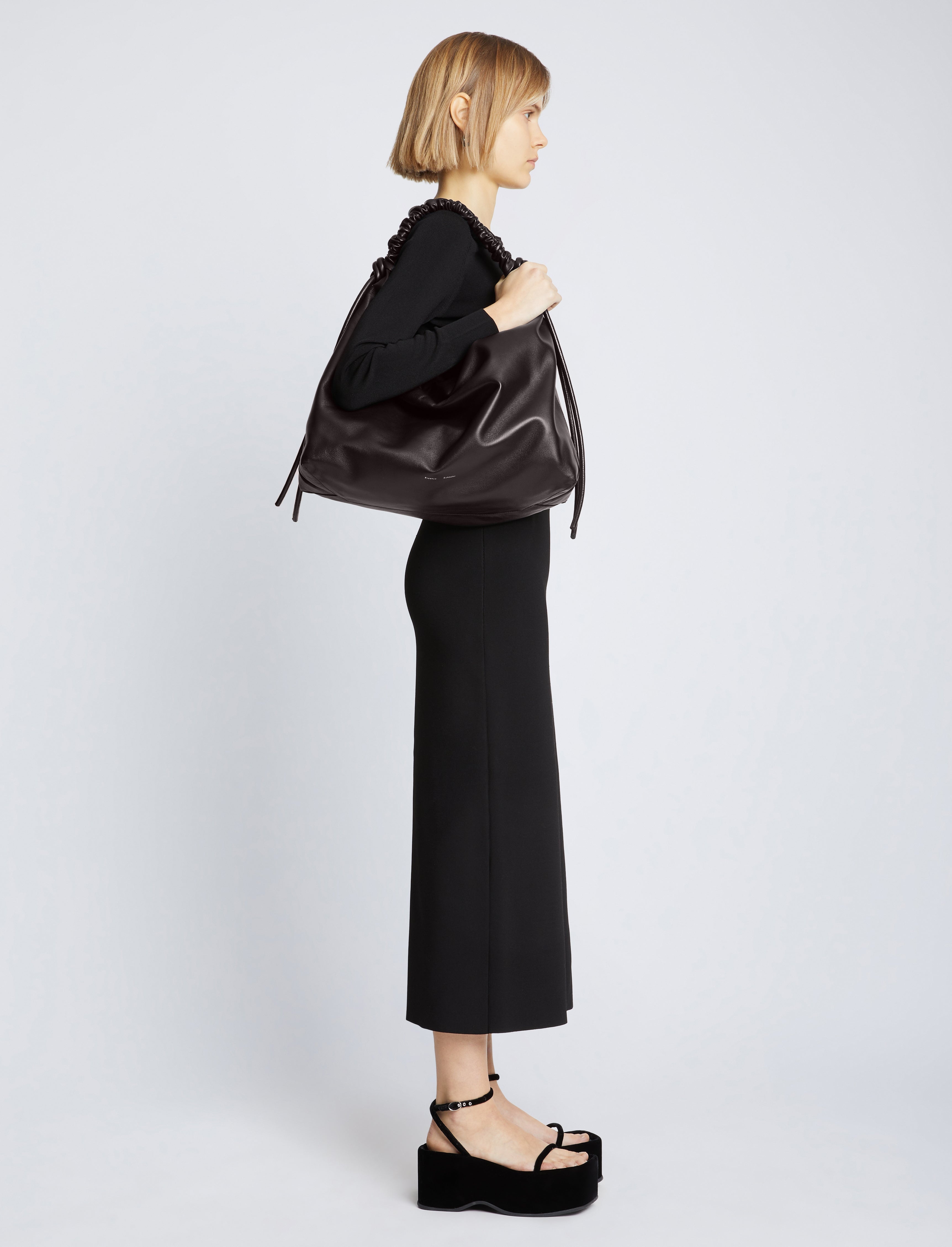 Large Drawstring Shoulder Bag - 2