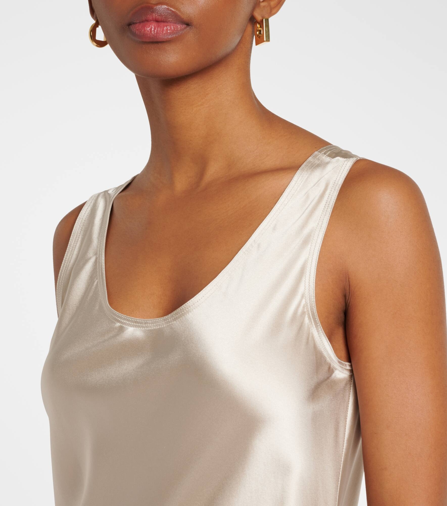 Banjo silk satin midi dress - 4