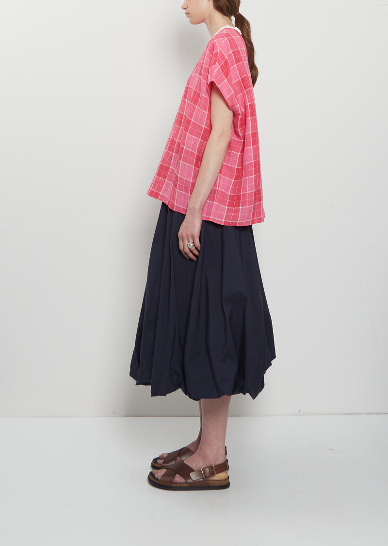 Tartan Linen Boxy Top 2