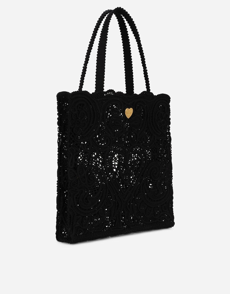 Medium cordonetto lace Beatrice shopper - 3