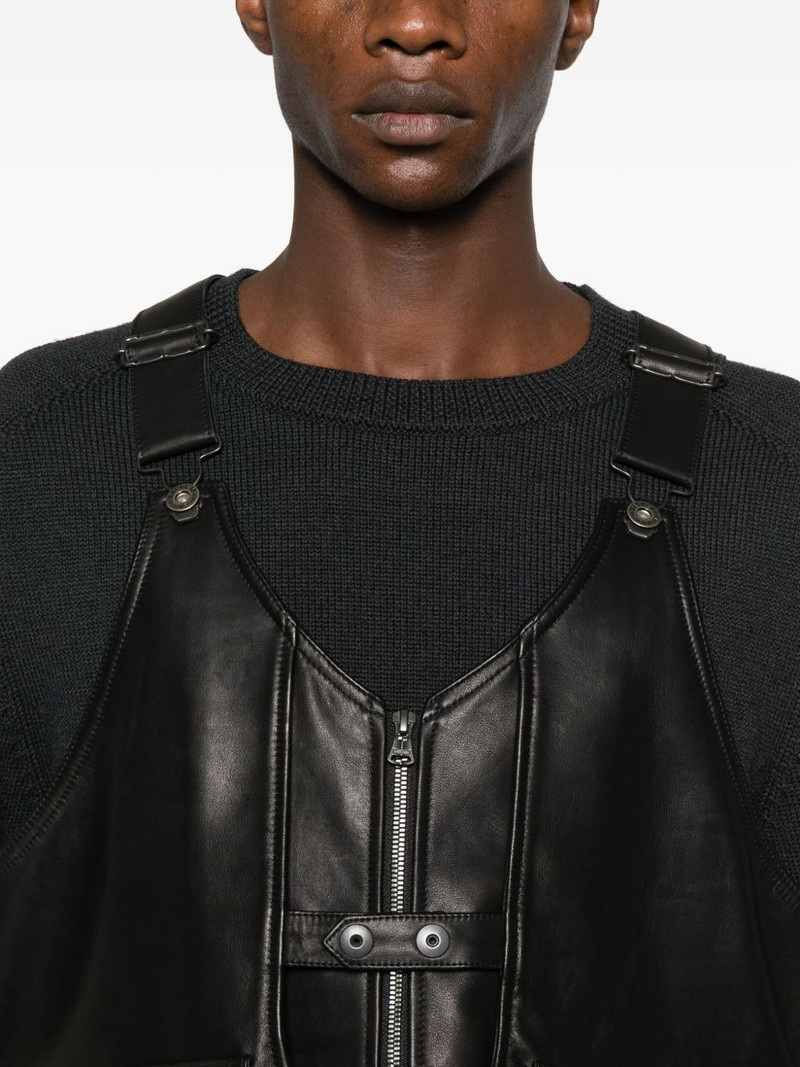 pocketed leather waistcoat 5